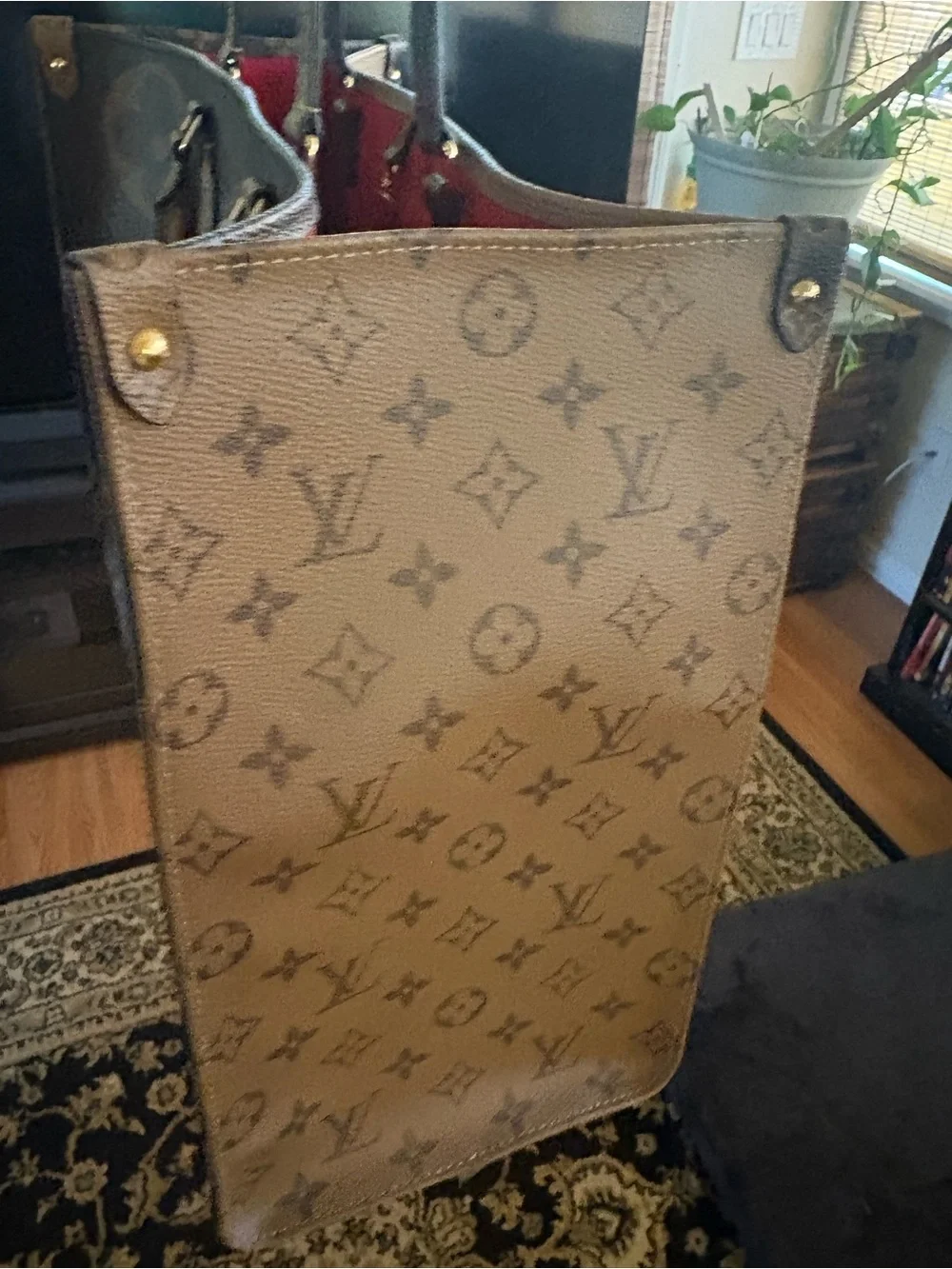 Louis Vuitton OTG GM Reverse Tote with Red Interior